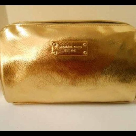 Michael Kors Other - NWT Michael Kors Gold Makeup Bag
